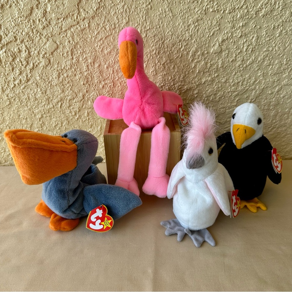Colorful collection of Bird Ty Beanies Collectible Set